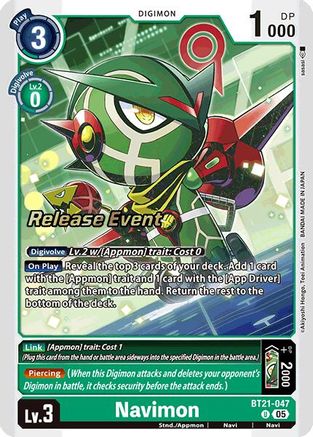 Navimon (BT21-047) - World Convergence Release Event Cards Foil
