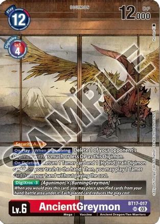 AncientGreymon (Tamer's Selection Box Ver. Championship 2024) (BT17-017) - Secret Crisis Foil