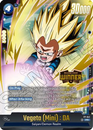 Vegeta (Mini) - FP-041 (Release Event Winner) (FP-041) - Rivals Clash Release Event Cards Holofoil