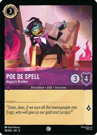 Poe De Spell - Magica's Brother (58/204) - Reign of Jafar Cold Foil