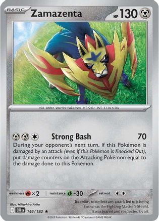 Zamazenta 146/182  - Reverse Holofoil SV10 Destined Rivals - Rare