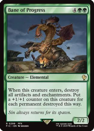 Bane of Progress (Surge Foil) (FIC-299) - Commander: FINAL FANTASY Foil
