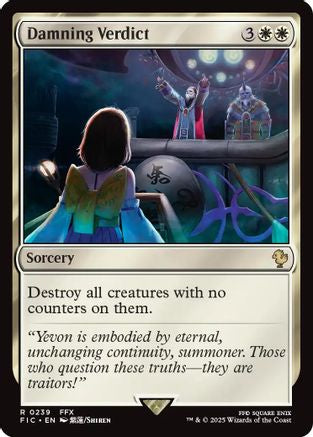 Damning Verdict (Surge Foil) (FIC-239) - Commander: FINAL FANTASY Foil