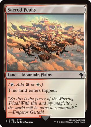 Sacred Peaks (Surge Foil) (FIC-418) - Commander: FINAL FANTASY Foil