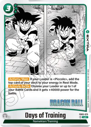 Days of Training (FB03-075) - Manga Booster 01 Holofoil