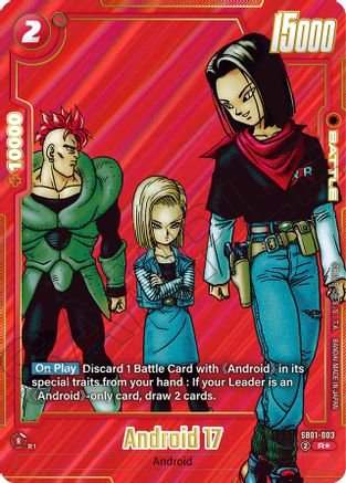 Android 17 - SB01-003 (Alternate Art) (SB01-003) - Manga Booster 01 Holofoil