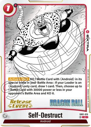 Self-Destruct (SB01-015) - Manga Booster 01 Release Event Cards