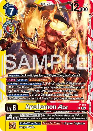 Apollomon ACE (Store Tournament 2025 Vol.3 Participation Pack) (P-191) - Digimon Promotion Cards