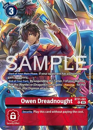 Owen Dreadnought (Digimon Liberator Debuggers Set) (BT21-081) - World Convergence Foil