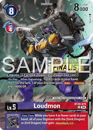 Loudmon (Regionals 25-26 Season 2 Finalist) (BT20-075) - Release Special Booster 2.0 Foil