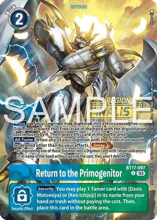 Return to the Primogenitor (Regionals 25-26 Season 2 Finalist) (BT17-097) - Secret Crisis Foil
