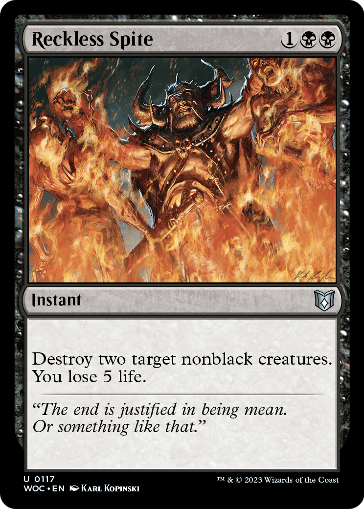 Reckless Spite (WOC-117) - Wilds of Eldraine Commander