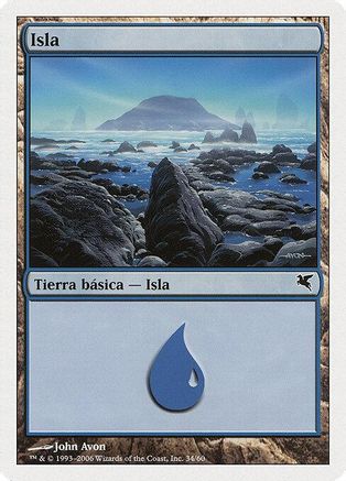 Island (Spanish) - "Isla" (H34) (PSAL-H34) - Magic Encyclopedia 2005 (Salvat/Hachette)