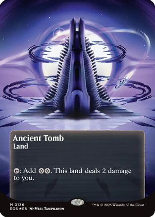 Ancient Tomb (0136) (Borderless) (Galaxy Foil) (EOS-136) - Edge of Eternities: Stellar Sights Foil