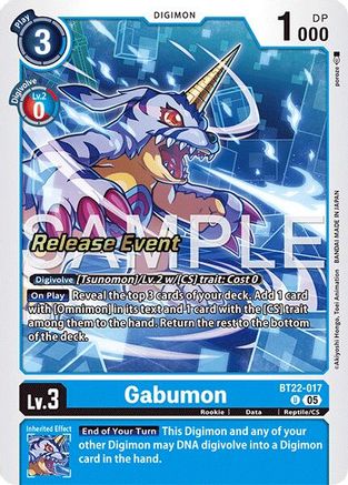 Gabumon (BT22-017) - Cyber Eden Release Event Cards Foil