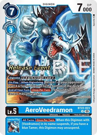 AeroVeedramon (BT22-023) - Cyber Eden Release Event Cards Foil