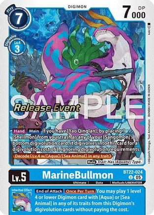 MarineBullmon (BT22-024) - Cyber Eden Release Event Cards Foil