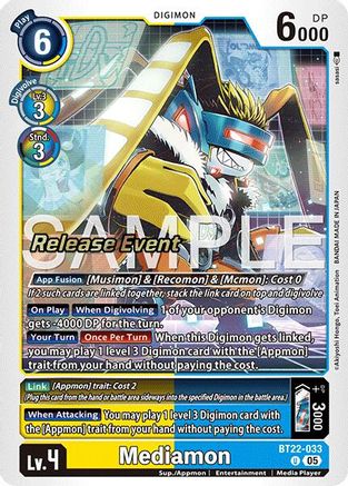 Mediamon (BT22-033) - Cyber Eden Release Event Cards Foil