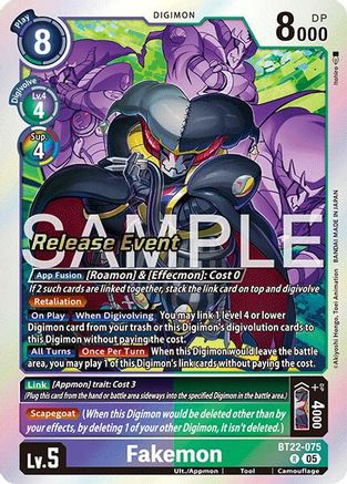 Fakemon (BT22-075) - Cyber Eden Release Event Cards Foil