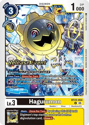 Hagurumon (BT22-054) - Cyber Eden Release Event Cards Foil