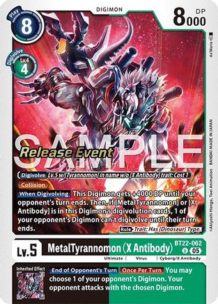 MetalTyrannomon (X Antibody) (BT22-062) - Cyber Eden Release Event Cards Foil