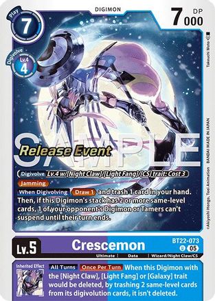 Crescemon (BT22-073) - Cyber Eden Release Event Cards Foil