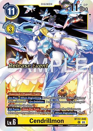 Cendrillmon (BT22-040) - Cyber Eden Release Event Cards Foil