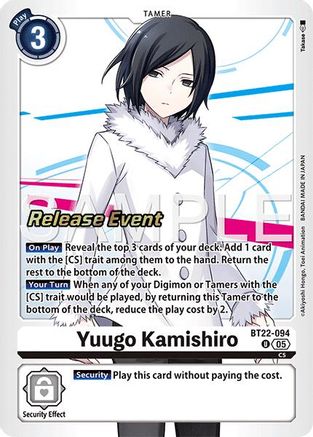 Yuugo Kamishiro (BT22-094) - Cyber Eden Release Event Cards Foil