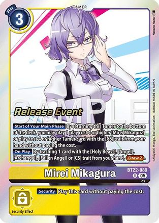 Mirei Mikagura (BT22-089) - Cyber Eden Release Event Cards Foil