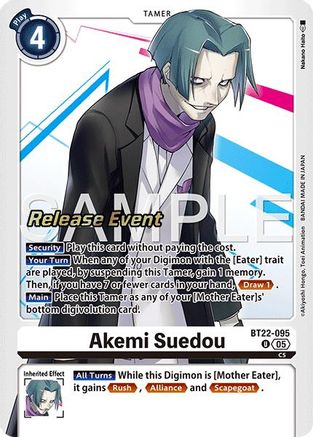 Akemi Suedou (BT22-095) - Cyber Eden Release Event Cards Foil