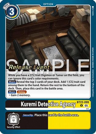 Kuremi Detective Agency (BT22-099) - Cyber Eden Release Event Cards Foil