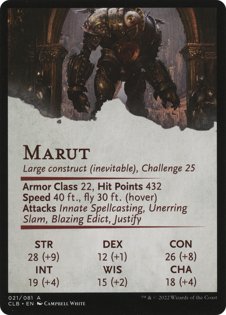 Marut // Marut (ACLB-021) - Battle for Baldur's Gate Art Series (Borderless) Foil