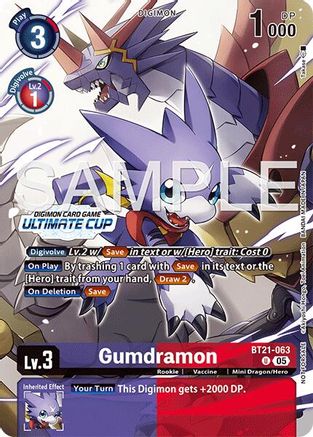 Gumdramon (Ultimate Cup 25-26 Season 2) (BT21-063) - World Convergence Foil