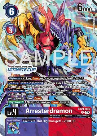 Arresterdramon (Ultimate Cup 25-26 Season 2) (BT21-066) - World Convergence Foil