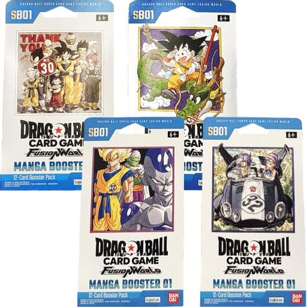 Manga Booster 01 Sleeved Booster Packs [Set of 4]