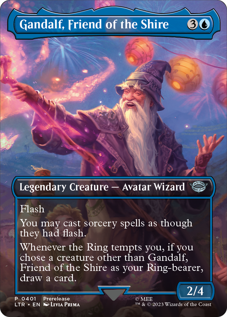 Gandalf, Friend of the Shire (Borderless) (LTR-401) - The Lord of the Rings: Tales of Middle-earth