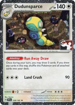 Dudunsparce (Cosmos Holo) 129/162  - Holofoil Prize Pack Series Cards - Rare