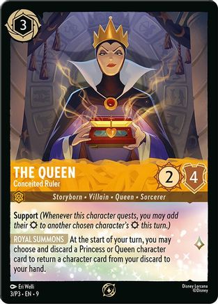 The Queen - Conceited Ruler (3/P3) - Disney Lorcana Promo Cards Cold Foil