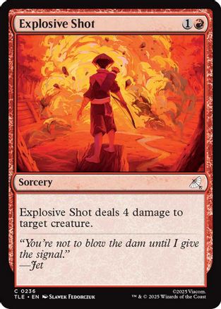 Explosive Shot (0236) (TLE-236) - Avatar: The Last Airbender: Eternal-Legal Foil