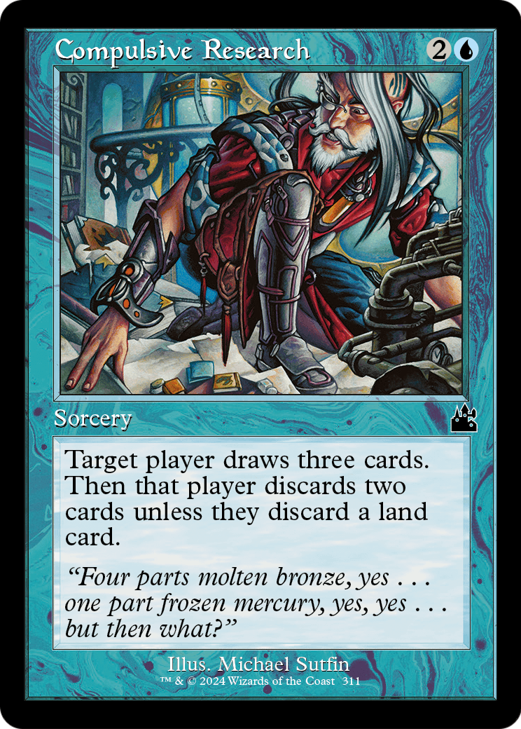 Compulsive Research (Retro Frame) (RVR-311) - Ravnica Remastered Foil