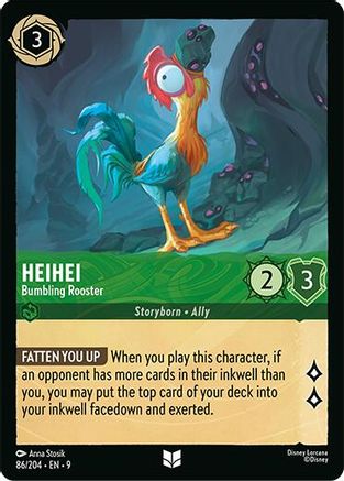 Heihei - Bumbling Rooster (86/204) - Fabled Cold Foil