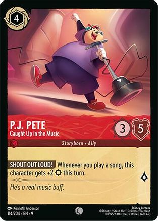 P.J. Pete - Caught Up in the Music (114/204) - Fabled Cold Foil