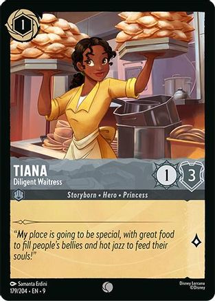 Tiana - Diligent Waitress (179/204) - Fabled Cold Foil