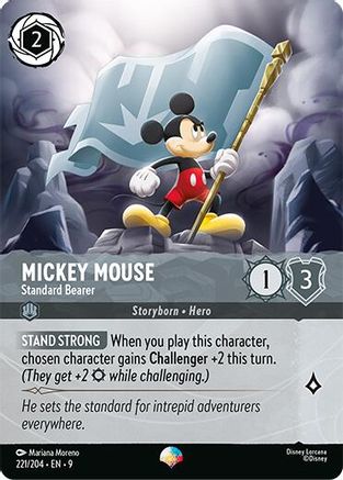 Mickey Mouse - Standard Bearer (Epic) (221/204) - Fabled Holofoil