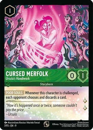 Cursed Merfolk - Ursula's Handiwork (7/P3) - Disney Lorcana Promo Cards Cold Foil
