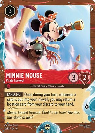 Minnie Mouse - Pirate Lookout (Disney Cruise Promo) (17/P3) - Disney Lorcana Promo Cards Holofoil