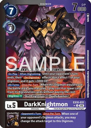 DarkKnightmon (Limited Foil) (EX10-031) - Sinister Order Foil