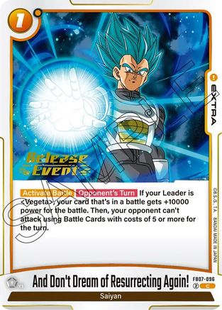 And Don't Dream of Resurrecting Again! (FB07-096) - Wish For Shenron Release Event Cards