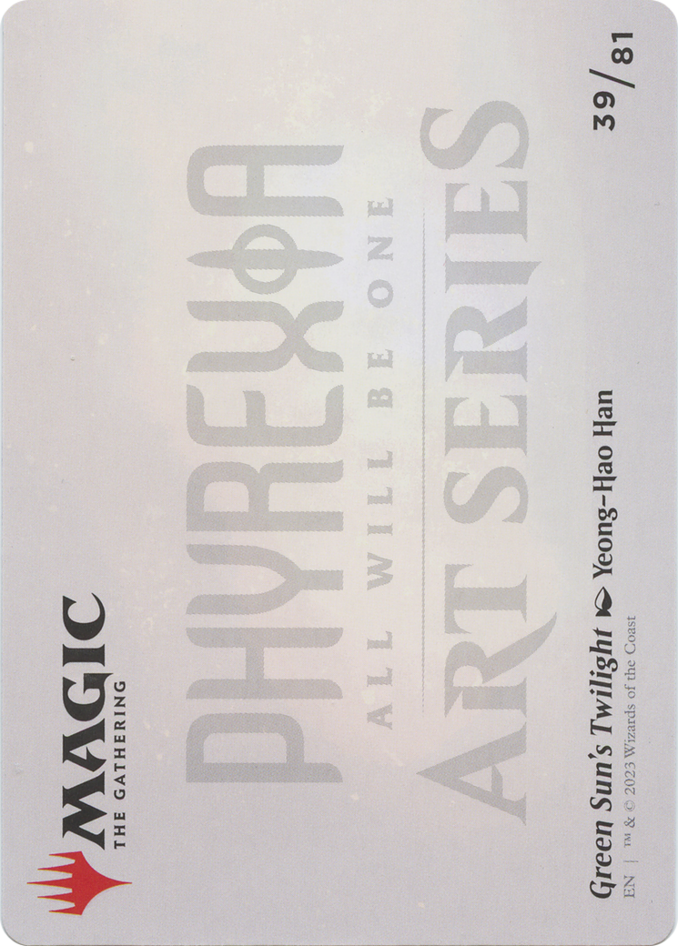 Green Sun's Twilight // Green Sun's Twilight (AONE-039) - Phyrexia: All Will Be One Art Series (Borderless) Foil
