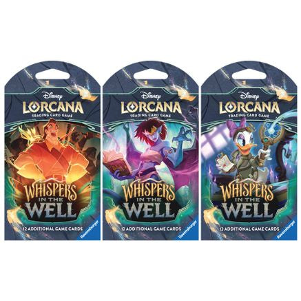Disney Lorcana: Whispers in the Well Sleeved Booster Pack Art Bundle [Set of 3]
